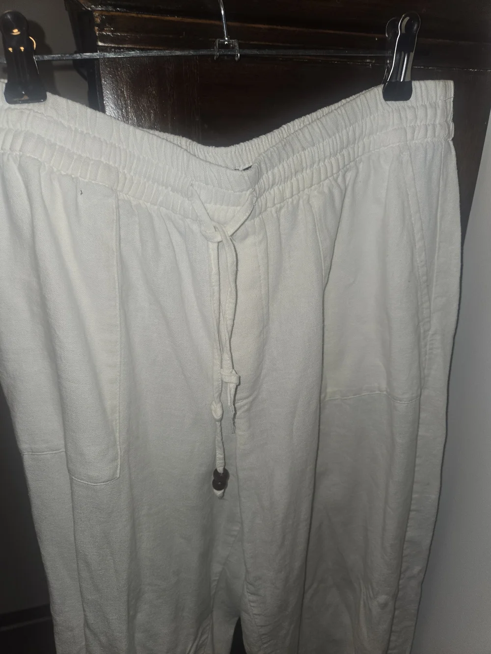 Women’s Cream Drawstring Jogger Pants